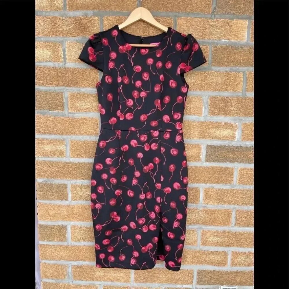 Betsey Johnson cherry dress cap sleeve size 6